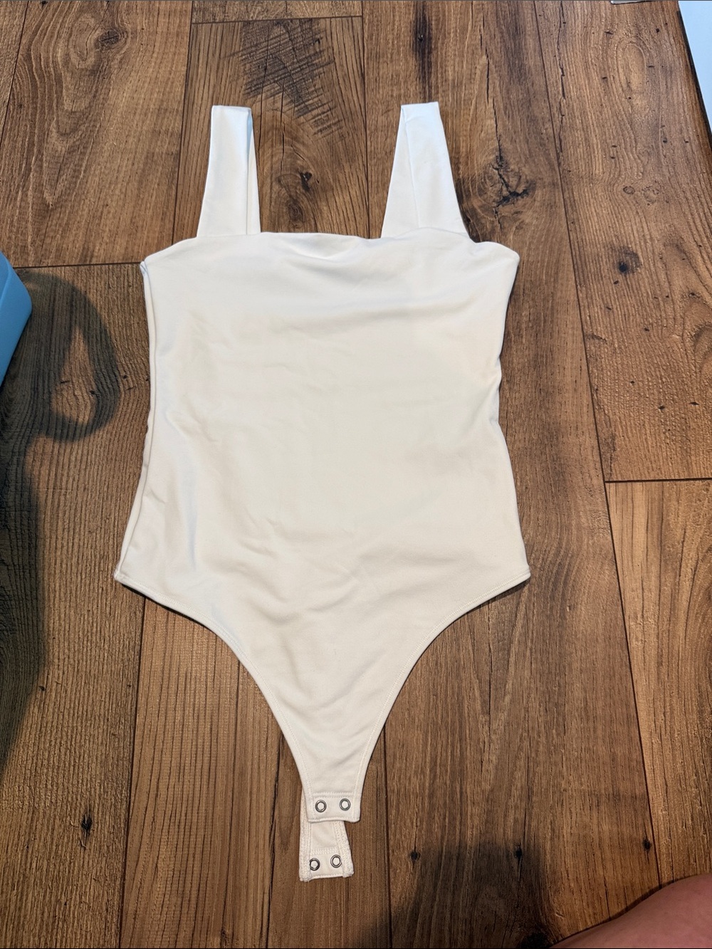 Abercrombie & Fitch Cream Wide-Strap Bodysuit